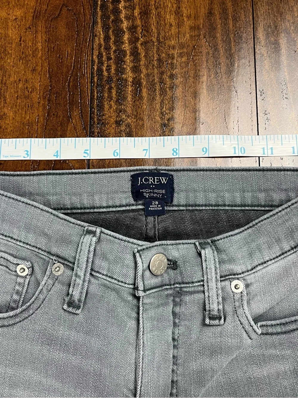 J.Crew High-Rise Skinny Jeans Gray Denim Stretch Women’s Size 28.